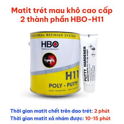 Matit trét 2 thành phần nhanh khô HBO-H11 - Giải pháp hiệu quả để xử lý bề mặt nhanh chóng, hiệu quả