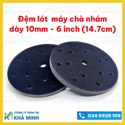 Đệm lót máy chà nhám đế 6 inch (14.7cm), dày 10mm - ảnh 1