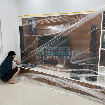 Nilon che bụi, màng nilong che bụi giá rẻ, tấm nilon ngăn bụi, nilon bọc giường, sofa ngăn bụi, nilon che nội thất, băng keo nilon che sơn, màng nilon chống bụi có băng keo dán, bọc nilon che bụi đa năng thumbnail 3