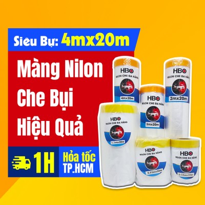 Nilon che bụi, màng nilong che bụi giá rẻ, tấm nilon ngăn bụi, nilon bọc giường, sofa ngăn bụi, nilon che nội thất, băng keo nilon che sơn, màng nilon chống bụi có băng keo dán, bọc nilon che bụi đa năng - ảnh 1