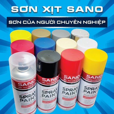 Sơn xịt cao cấp SANO nhanh khô - bền màu - độ phủ cao - ảnh 1