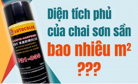 Chai sơn xịt sần thùng loa có diện tích phủ là bao nhiêu?
