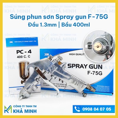 Súng phun sơn khí nén, súng phun sơn cầm tay Spray Gun F-75G - ảnh 1