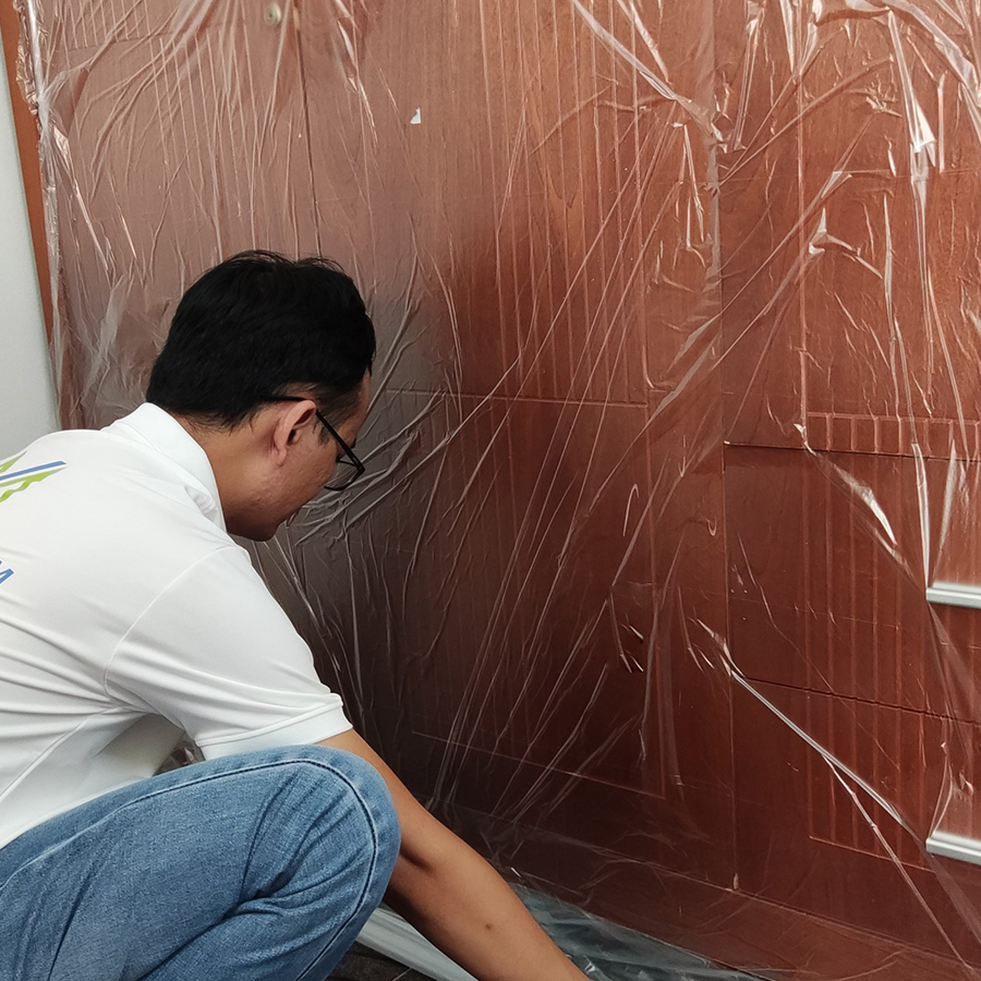 Bung phần nilon ra để che phủ thoải mái