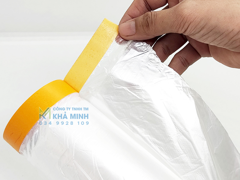 Phần băng keo của nilon che bụi