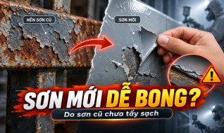 Sơn cũ không tẩy sạch, sơn mới có bám được không? Vì sao vài ngày đã bong?