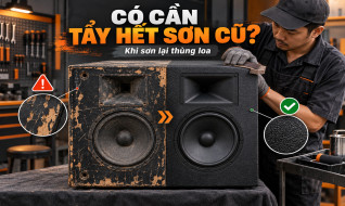 Có cần tẩy hết lớp sơn cũ trên thùng loa trước khi sơn mới không?