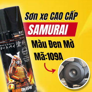 Sơn Samurai Đen Mờ 109A - Giải Pháp Làm Mới Xe Máy, Sơn Nhựa Nhám PP