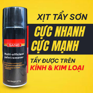 Chai Xịt Tẩy Sơn SANO 400ml - Tẩy Sơn Nhanh, Mạnh, Hiệu Quả Trên Kính Và Kim Loại
