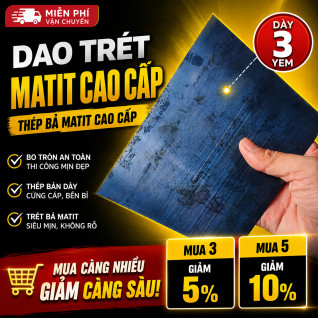 Dao Trét Matit Bo Tròn 2 Góc Thép Dày 3 Yem - Trét Êm Tay, Hạn Chế Xước Bề Mặt