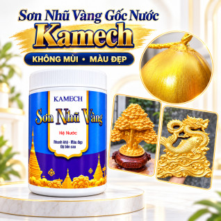 Sơn Nhũ Vàng Không Mùi Gốc Nước KaMech, Sơn Nhũ Vàng Sơn Dừa, Sơn Trang Trí Cửa Sắt