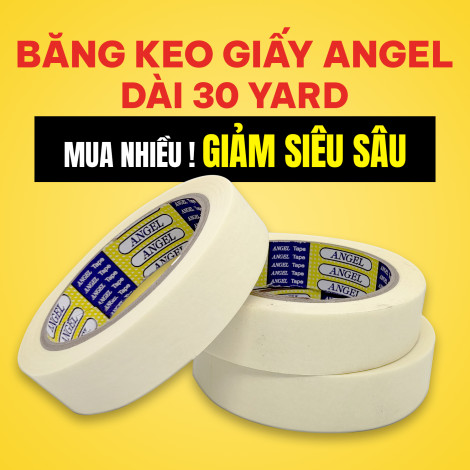 Băng Keo Giấy Angel 2.4cm & 4.8cm - Giải Pháp Che Chắn, Định Vị Sơn Hiệu Quả Cho Thợ Và Đại Lý - ảnh 1