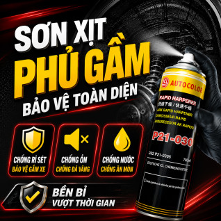 Sơn hóa nhựa lòng vè P21-030, sơn xịt cao su lòng vè giúp lòng vè cứng chắc, giảm tiếng ồn