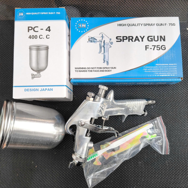 Súng sơn PU F-75G, sơn sắt, sơn lót cho bề mặt sơn mịn, đẹp thumbnail 2