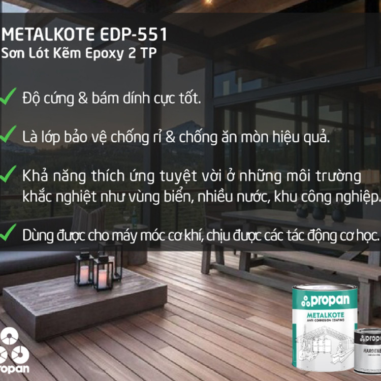 Epoxy Sơn Lót Chống Rỉ 2 Thành Phần Metalkote - Sơn Lót Cao Cấp Bảo Vệ Bề Mặt Kim Loại - Xuất Xứ InDo - ảnh 1