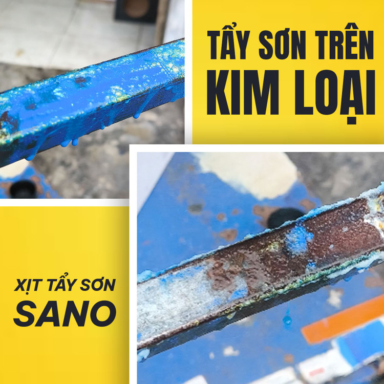 Chai Xịt Tẩy Sơn SANO 400ml - Tẩy Sơn Nhanh, Mạnh, Hiệu Quả Trên Kính Và Kim Loại thumbnail 3