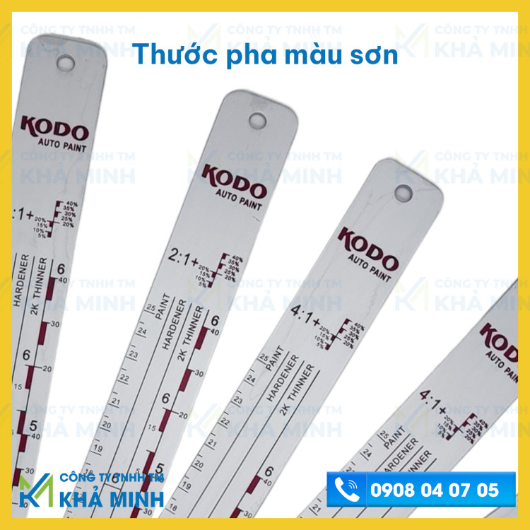 Thước Pha Sơn 2 Mặt KODO 2:1 & 4:1 - Dụng Cụ Pha Sơn Chính Xác Cho Thợ Sơn Chuyên Nghiệp - ảnh 1