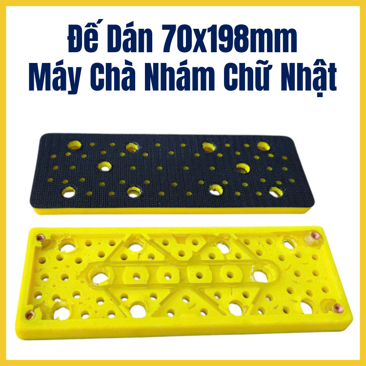 Đế Chà Nhám Và Đệm Lót Chữ Nhật 70x198mm Cho Máy Chà Nhám Hơi – Giải Pháp Thay Thế Hiệu Quả, Tiết Kiệm Chi Phí - ảnh 1
