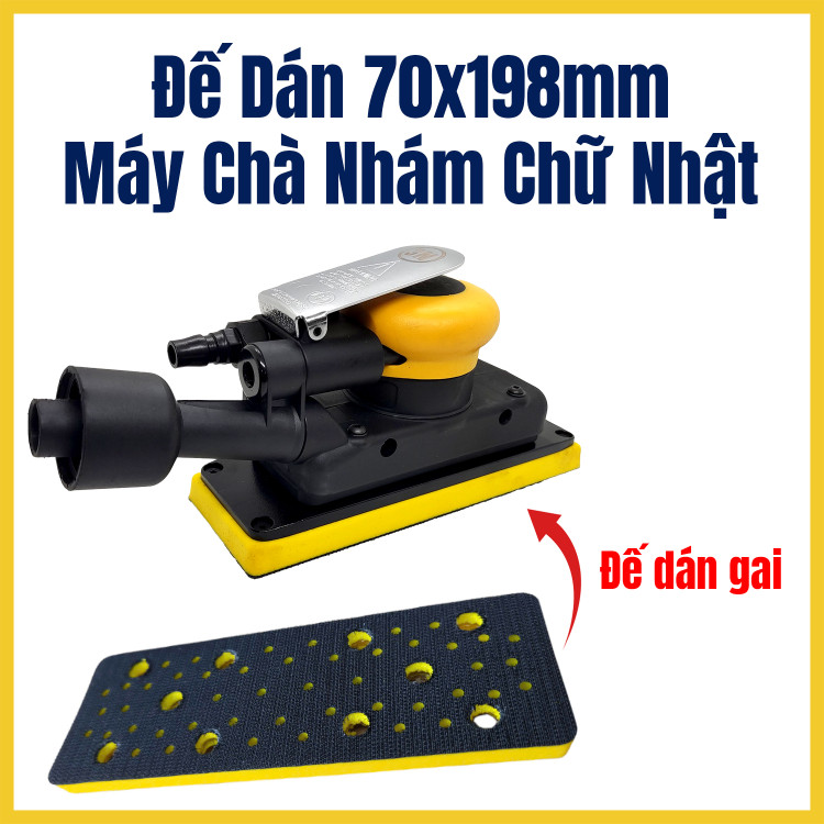 Đế Chà Nhám Và Đệm Lót Chữ Nhật 70x198mm Cho Máy Chà Nhám Hơi – Giải Pháp Thay Thế Hiệu Quả, Tiết Kiệm Chi Phí thumbnail 2