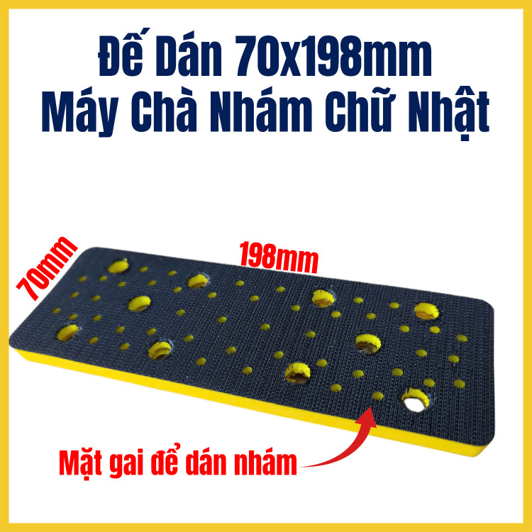 Đế Chà Nhám Và Đệm Lót Chữ Nhật 70x198mm Cho Máy Chà Nhám Hơi – Giải Pháp Thay Thế Hiệu Quả, Tiết Kiệm Chi Phí thumbnail 3