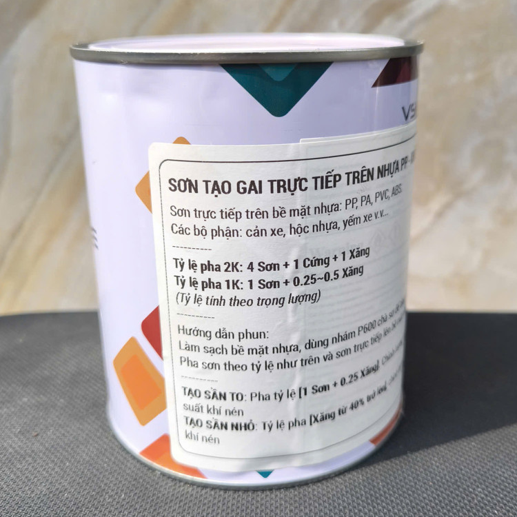 Sơn Trực Tiếp Lên Nhựa Đen PP - Sơn VSM STV008 - Phục Hồi Đen Zin Không Cần Sơn Lót thumbnail 3