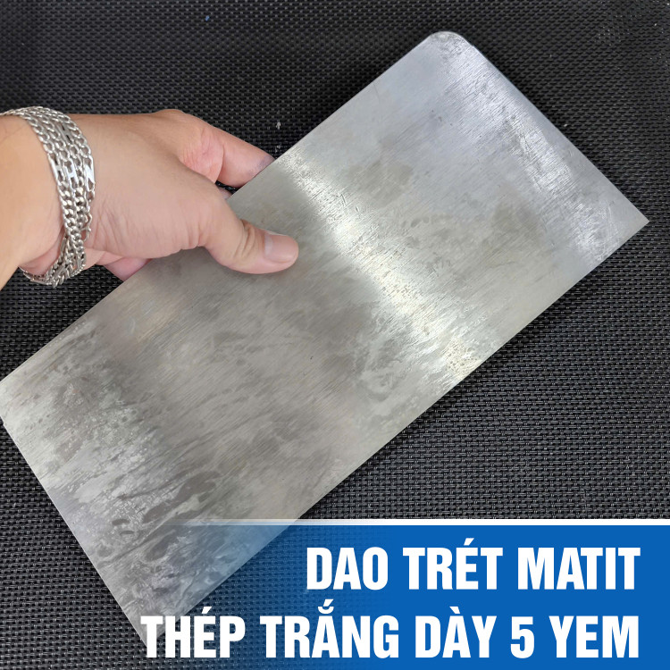 Dao Trét Thép Trắng Dày 5 Yem - Bản 30x13cm & 40x13cm Chuyên Dùng Trét Bả Matit thumbnail 3