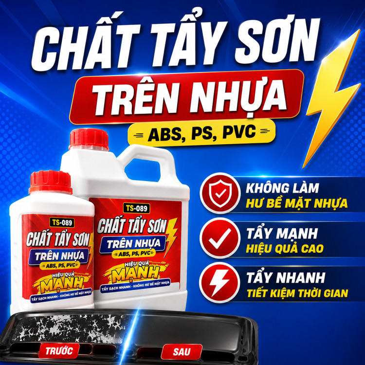 Chất Tẩy Sơn Trên Nhựa ABS, PS, PVC TS-089 - Tẩy Sạch Sơn Nhanh, Không Làm Hư Bề Mặt Nhựa - ảnh 1